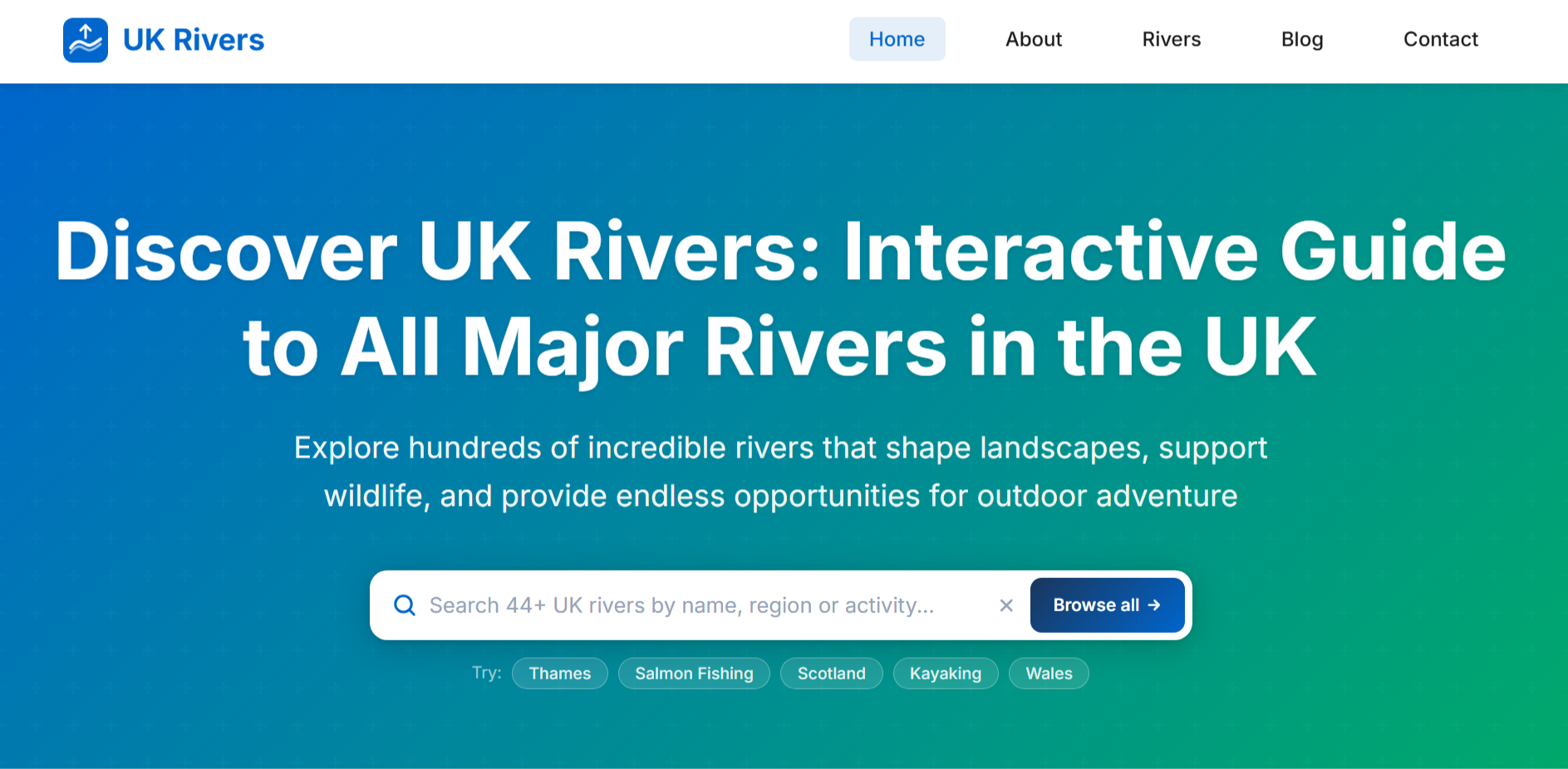 UK Rivers Directory website